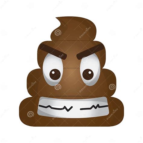 Angry Poop Emoji Stock Vector Illustration Of Toilet 120188317
