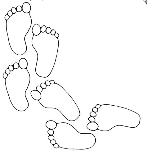 Footprints Walking On A Path Free Coloring Pages
