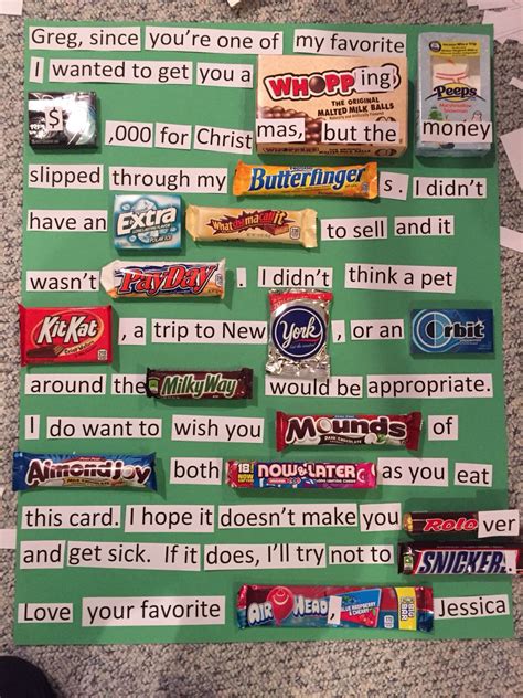 We did not find results for: Candy poster. Perfect for Christmas or birthdays. Made ...