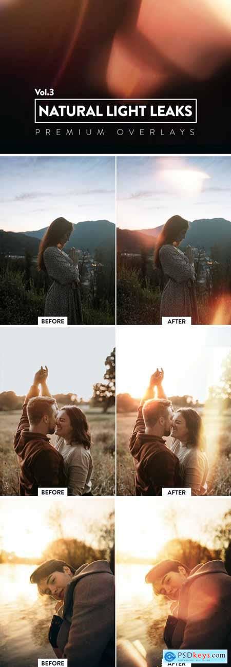 30 Natural Light Leaks Overlay Vol3 Free Download Photoshop Vector