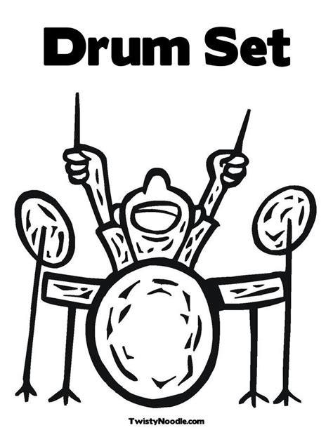 Drum Coloring Pages For Kids