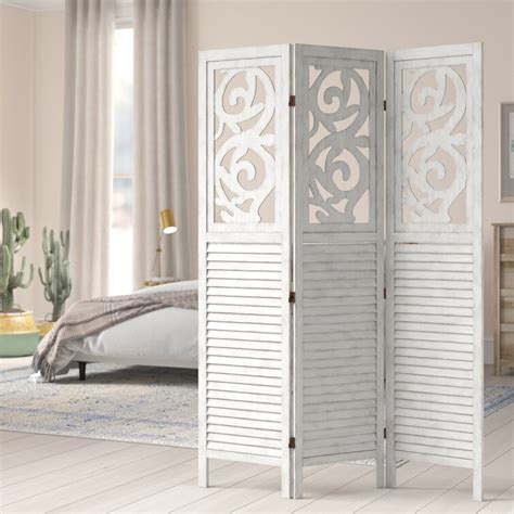 Mistana™ Eloise 50 W X 70 H 3 Panel Solid Wood Folding Room Divider And Reviews Wayfair