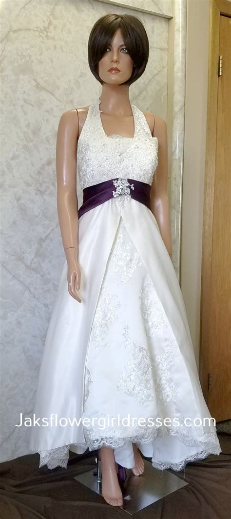 Wedding Dresses With Purple Accents
