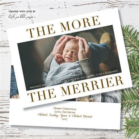 In british english, a full stop is not required after titles. Newborn Christmas Card, Christmas Baby Announcement, The More the Merrier, Photo Christmas Cards ...