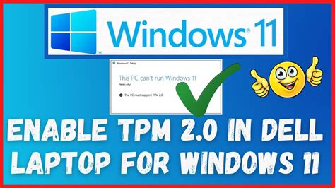 How To Enable Tpm 20 In Dell Laptop For Windows 11 Activate Tpm In