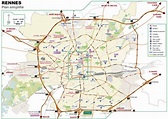Mapas Detallados de Rennes para Descargar Gratis e Imprimir