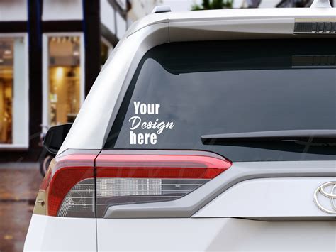 Car Decal Mockup For Your Car Decals Presentation Car Window Etsy