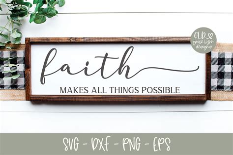 Faith Makes All Things Possible Scripture Digital Cut File Etsy