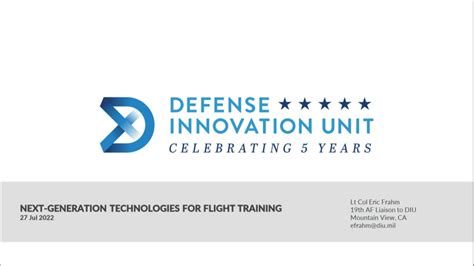 Exclusive Presentation From The Defense Innovation Unit
