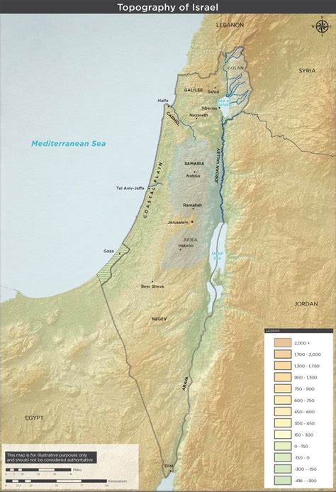 Topography Map Ancient Israel