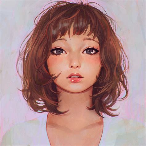 Kuvshinov Ilya “ Glass Posts3321142 ” Digital Art Girl Art Girl