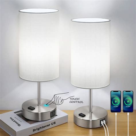 Buy Set Of 2 Touch Control Table Lamps With 2 Usb Charging Portsandac
