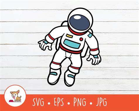 Astronaut Clipart Astronaut Svg Vector Astronaut Cut File For Cricut
