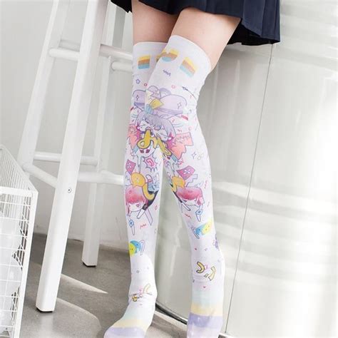 Kawaii Explosion Stockings Anime Knee High Socks Kawaii Babe