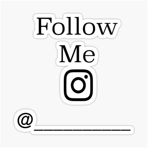 Follow Me Instagram Sticker For Sale By Theemperorhimse Redbubble
