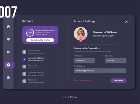 Settings Page Ui By Avik Sikder On Dribbble