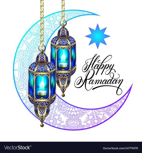 happy ramadan design for greeting card royalty free vector