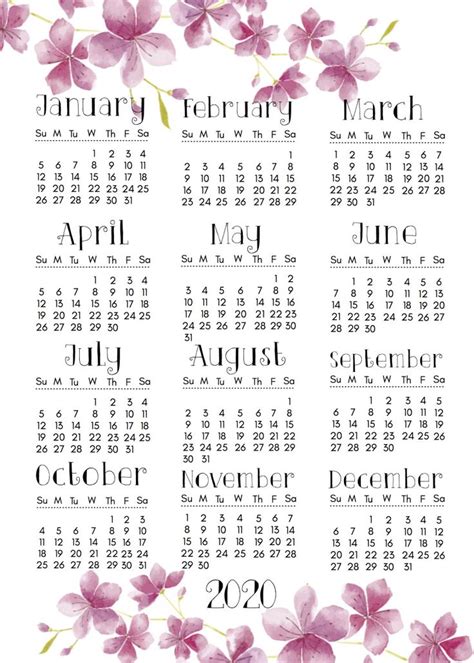 2020 to 2022 calendar Onesheets | Calendar printables, Free printable