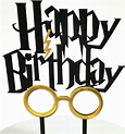 a harry potter birthday cake topper with the words happy birthday ...