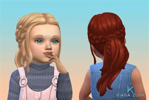 Toddler Cc Sims 4 Sims 4 Teen Toddler Braids Toddler Hair Hair Kids