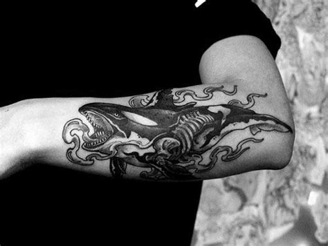 Waterjet cut mosaic frost proof mesh mounted and ready for install 60 Orca Tattoo Designs For Men - Killer Whale Ink Ideas