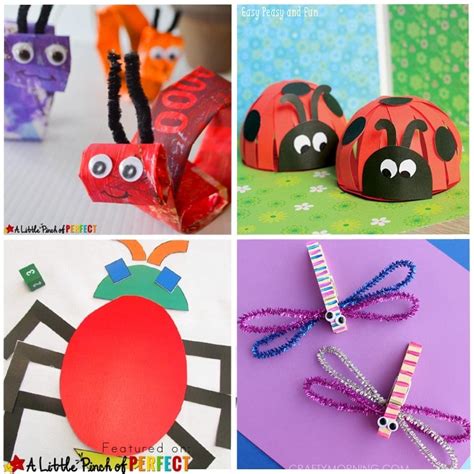 16 Creative Ways To Make Bug Crafts With Kids A Little Pinch Of Perfect