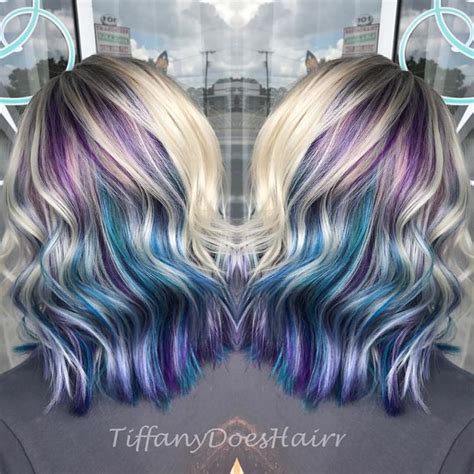 10 intriguing blue hairstyles and color ideas 2020. Pin by Tiffany Allen on Stylist in 2019 | Purple blonde ...