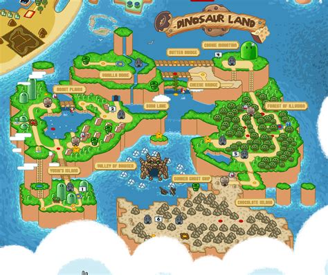 Mario Mushroom Kingdom Map