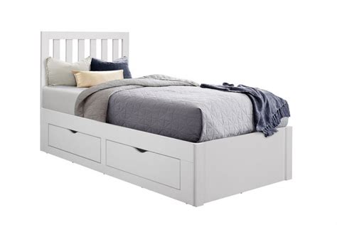 Birlea Appleby 3ft Single White Wooden Bed Frame With Drawers By Birlea