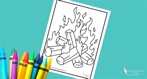 Free Bonfire Coloring Page Coloring Pages And More
