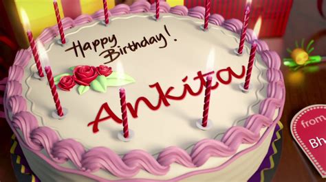 Birthday Cake With Name Ankita Echidnadesign