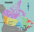 Map of Canada (Regions) : Worldofmaps.net - online Maps and Travel ...