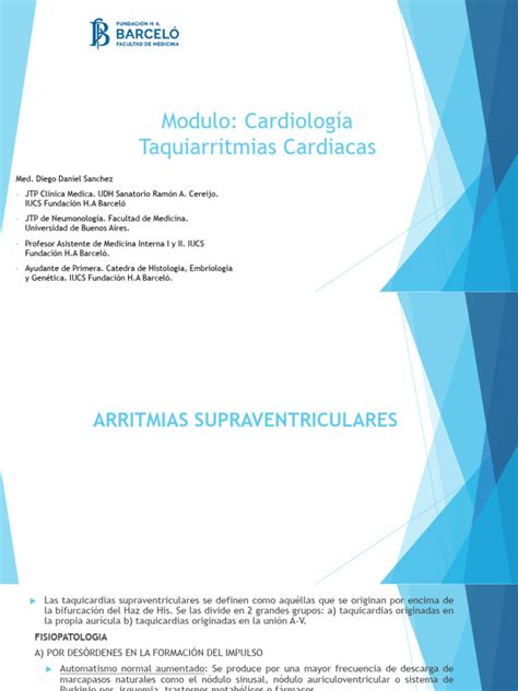 Clase Taquiarritmias Cardiacas Pdf Electrocardiografia Medicina