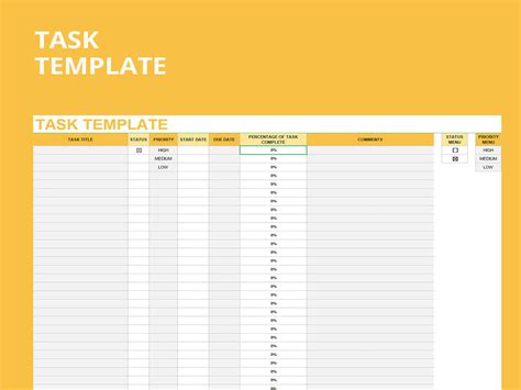 Excel Of Simple Business Task List Xlsx Wps Free Templates