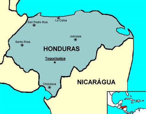 Ubicación Geográfica De Honduras En El Mundo Mapa De Honduras