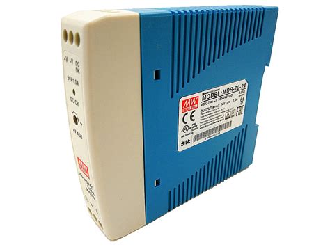 Mw Mean Well Mdr 20 24 24v 1a 24w Single Output Industrial Din Rail