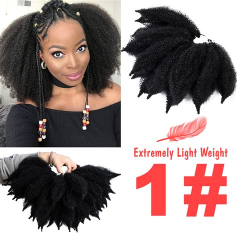 Afro Kinky Marley Braids Twist Synthetic Braiding Hair Crochet