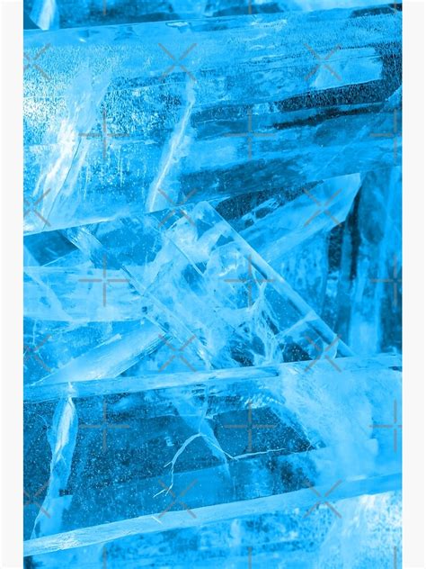 Giant Colored Ice Crystals In Light Blue Harbin China Metal Print By