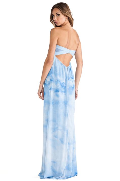 Alice Olivia Maisie Sweetheart Maxi Dress In Ombre Cloud Pretty