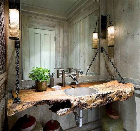 60 Rustic Powder Rooms Design Ideas