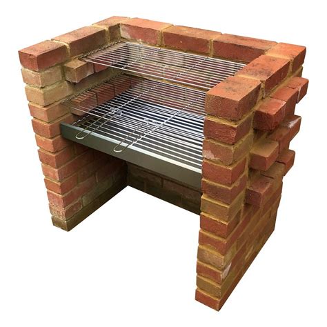 Buy Diy Brick Bbq Kit With Heavy Duty Charcoal Grate And Stainless Steel