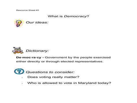 What Is Democracy Lesson Plan For 4th 8th Grade Lesson Planet