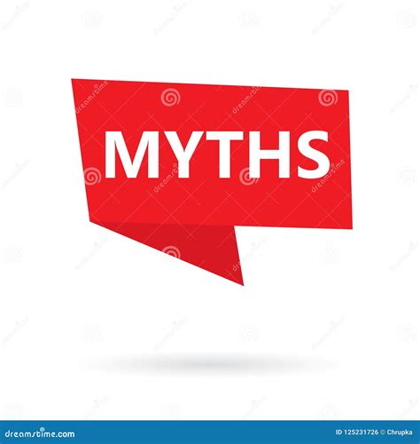 Myths Word On Sticker Stock Vector Illustration Of Template 125231726