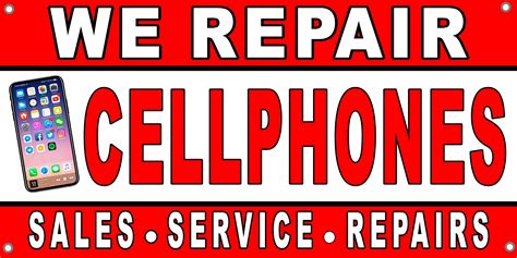 We Repair Cellphones Vinyl Banner Sign Etsy