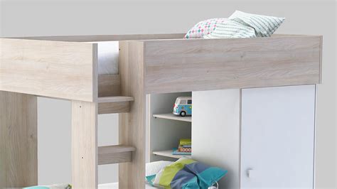 Dies etagenbett mit schrank wunderbare fotografien alternativen über ist zugänglich für sie zu so schließlich wir machen es und hier diese liste der erstaunlich etagenbett mit schrank foto für ihre. Etagenbett TRENO weiß und Akazie mit Schrank 90x200 cm