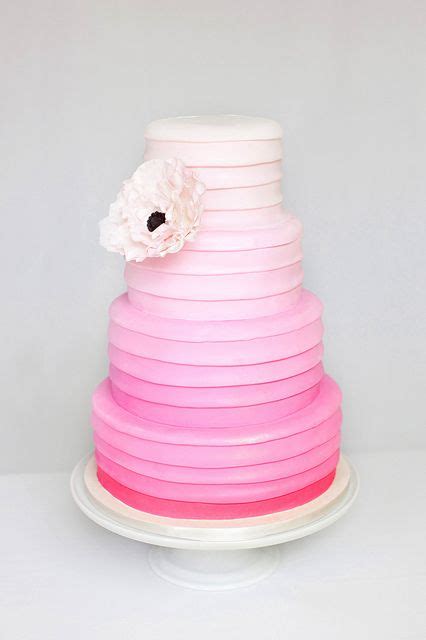 Pink Ombre Bands Photo By Janae Sheilds Photography Wedding Cake