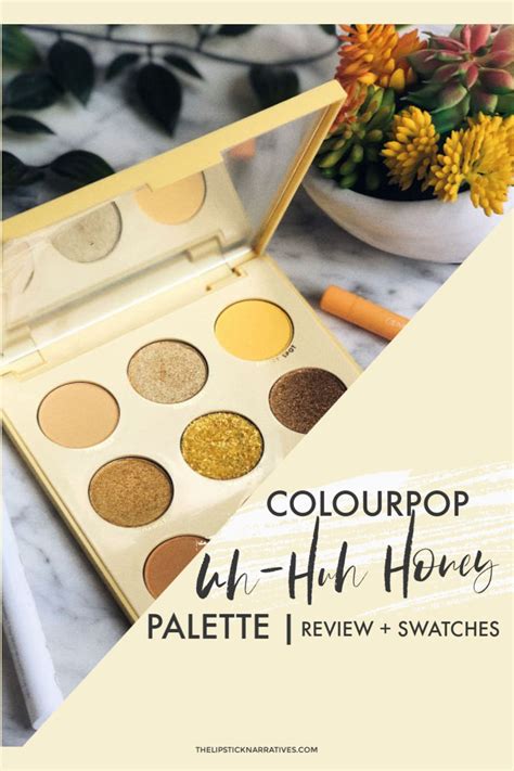colourpop uh huh honey palette review swatches the lipstick