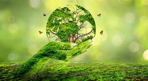Concept Save The World Save Environment The World Is In The Grass Of
