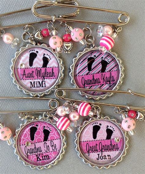 Grandma To Be Mom To Be Aunt To Be Personalized Pin Gender Reveal