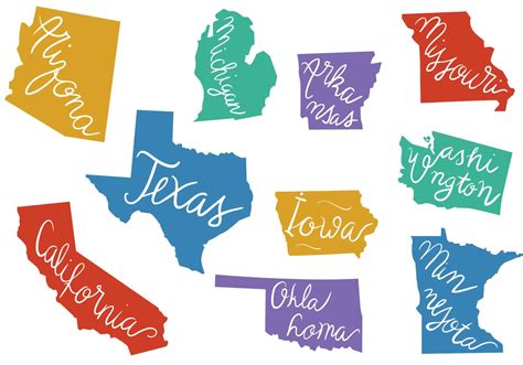 Free States Outlines Vectors Download Free Vector Art Stock Graphics